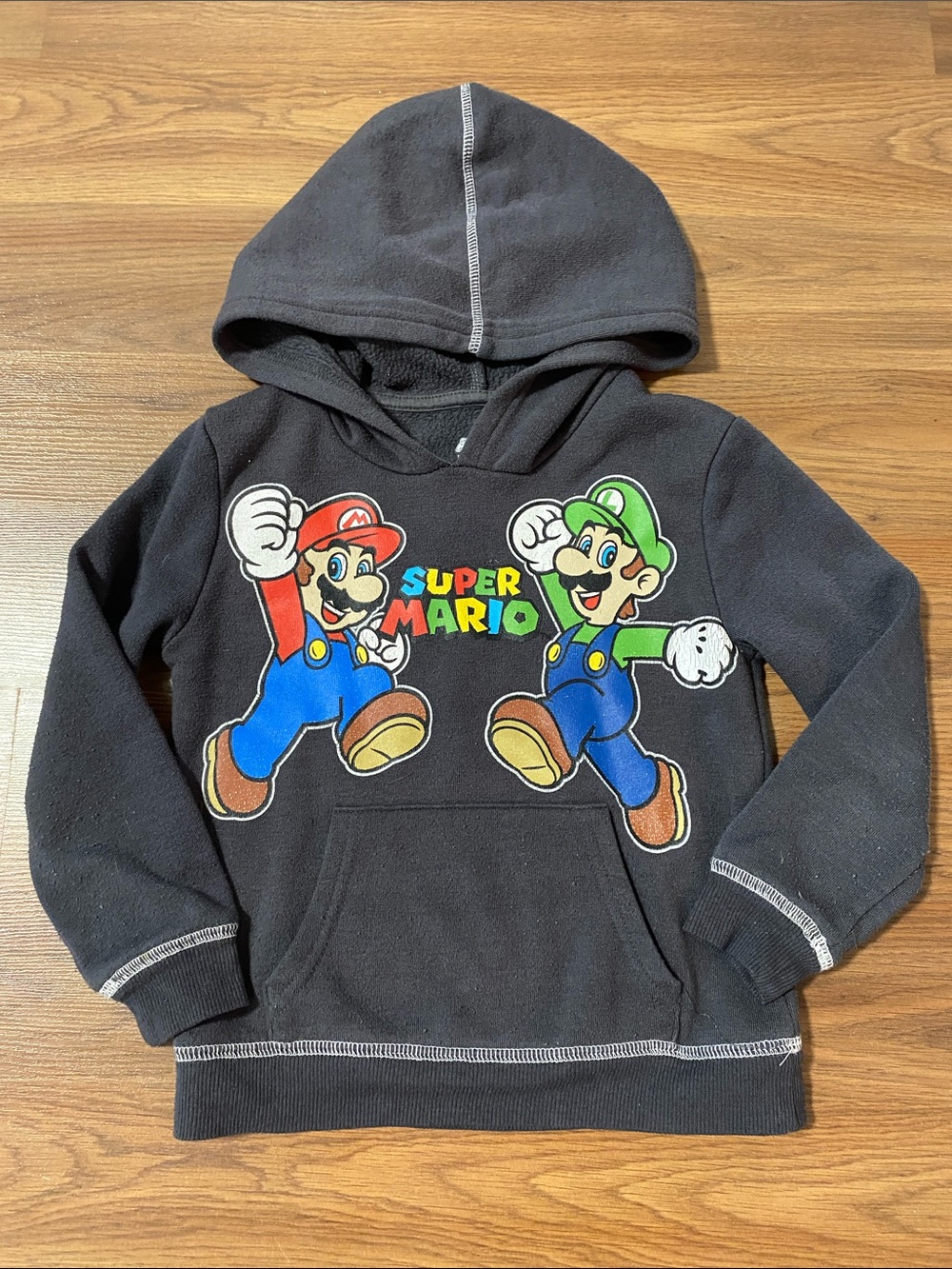 ✨8/$10. Super Mario Black Hoodie Sweatshirt. 4T
